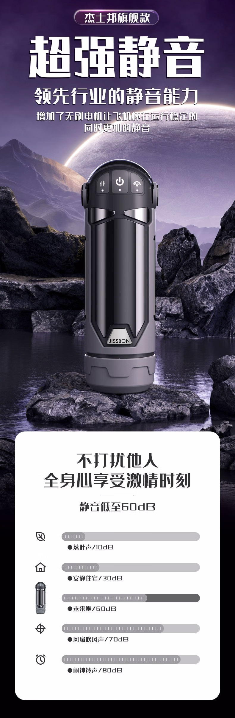 暴风姬PRO电动全自动飞机杯，超强静音不打扰他人，全身心享受舒服时刻
